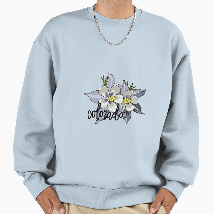 Colorado State Flower Sweatshirt - Unique Graphic Men Women - T-Shirt, Sweatshirt, Hoodie