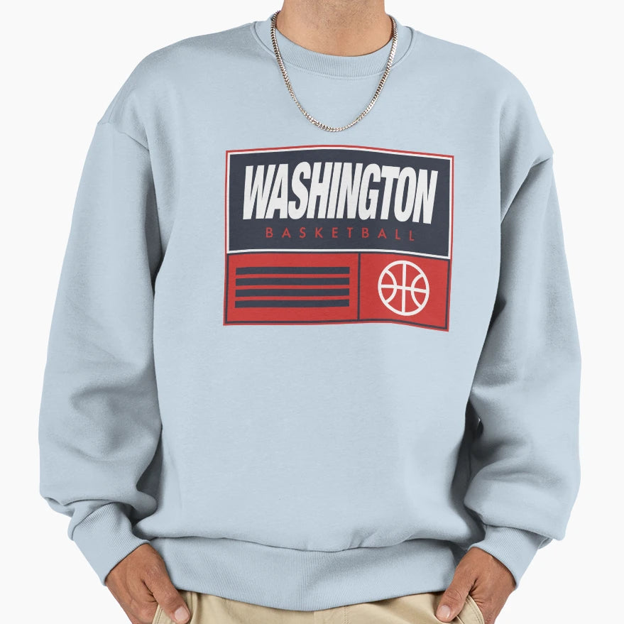 Washington Basketball Sweatshirt - Novelty Apparel Unisex - T-Shirt, Sweatshirt, Hoodie