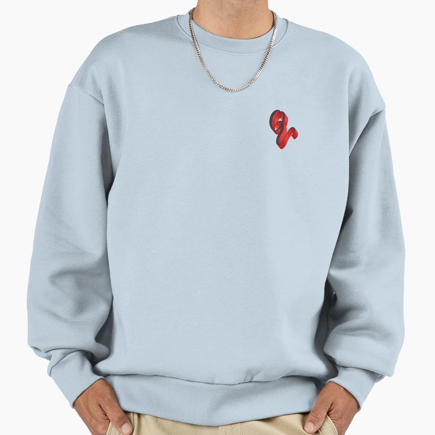 Red Letter Q Initial Sweatshirt - Graphic Print for Adults - T-Shirt, Sweatshirt, Hoodie