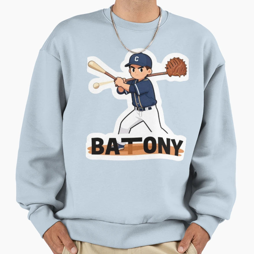 Sports Cartoon Sweatshirt - Minimalist Print for Adults - T-Shirt, Sweatshirt, Hoodie