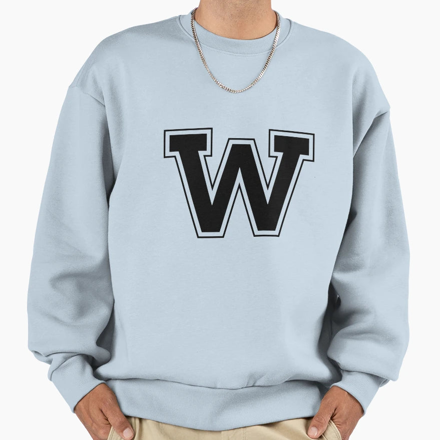 Letter W Sweatshirt - Unique Graphic for Adults - T-Shirt, Sweatshirt, Hoodie