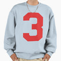 Number 3 Red Three Sports Number 3 Sweatshirt - Trendy Graphic Men Women - T-Shirt, Sweatshirt, Hoodie