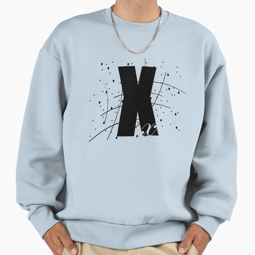 Letter X Sweatshirt - Trendy Graphic for Adults - T-Shirt, Sweatshirt, Hoodie