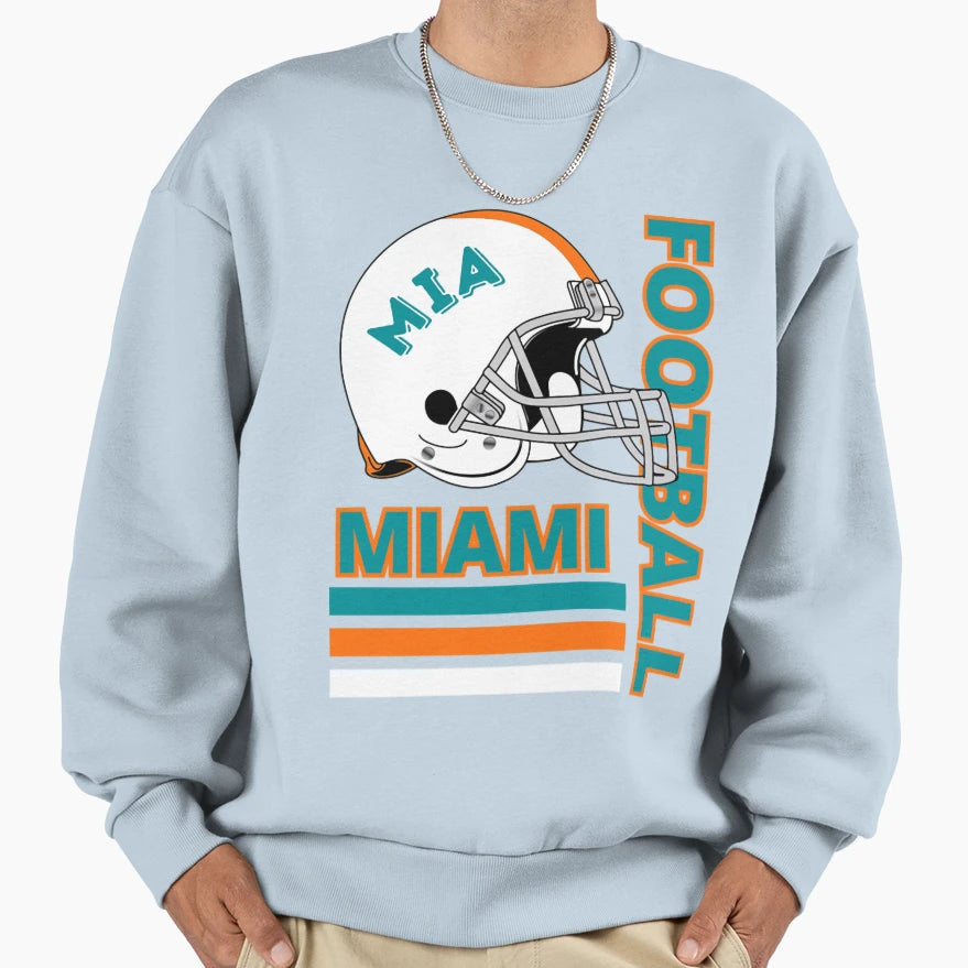 Art Miami Dolphins Sweatshirt - Minimalist Print for Adults - T-Shirt, Sweatshirt, Hoodie
