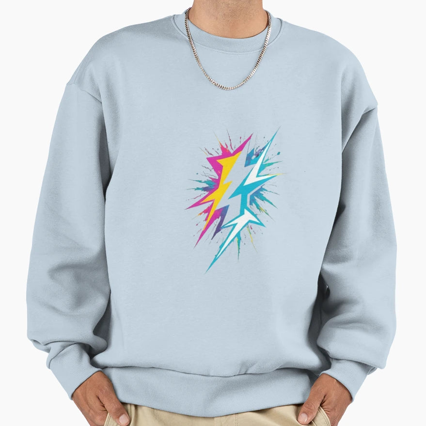 Lightening Bolt Sweatshirt - Unique Graphic for Adults - T-Shirt, Sweatshirt, Hoodie