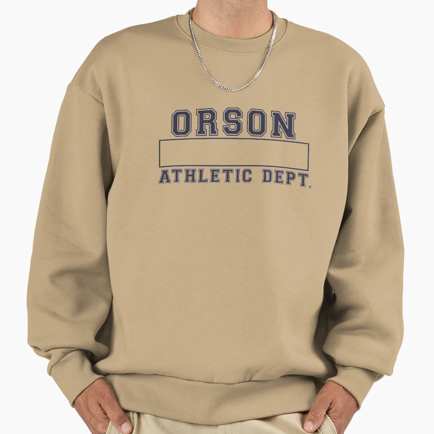 Orson Athletic Dept Solid Colour Sweatshirt - Custom Art Print Unisex - T-Shirt, Sweatshirt, Hoodie