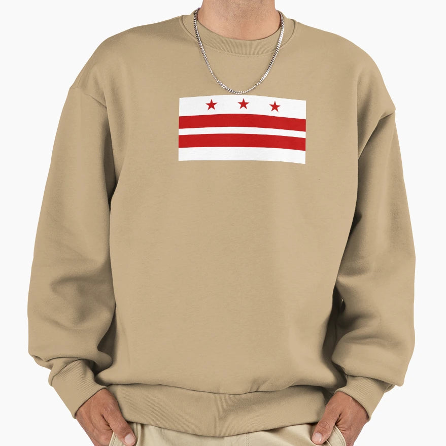 Flag Washington Dc Sweatshirt - Casual Everyday Wear for Adults - T-Shirt, Sweatshirt, Hoodie