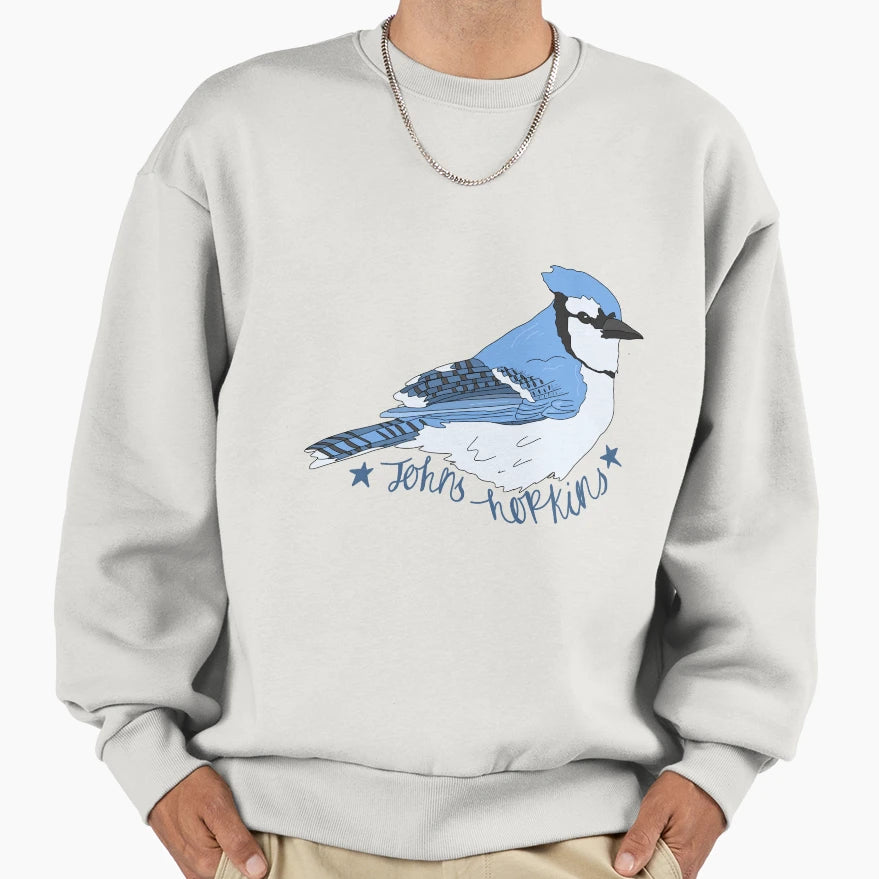 Jhu Blue Jay Sweatshirt - Fun Novelty Design Unisex - T-Shirt, Sweatshirt, Hoodie