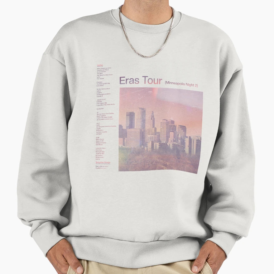 Eras Setlist Minneapolis Night 2 Sweatshirt - Novelty Apparel Unisex - T-Shirt, Sweatshirt, Hoodie