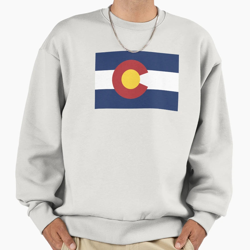 Colorado Flag Sweatshirt - Unique Graphic Unisex - T-Shirt, Sweatshirt, Hoodie