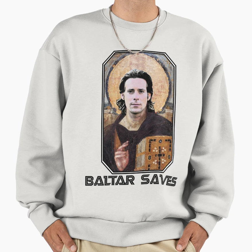 Baltar Saves Sweatshirt - Trendy Graphic for Adults - T-Shirt, Sweatshirt, Hoodie