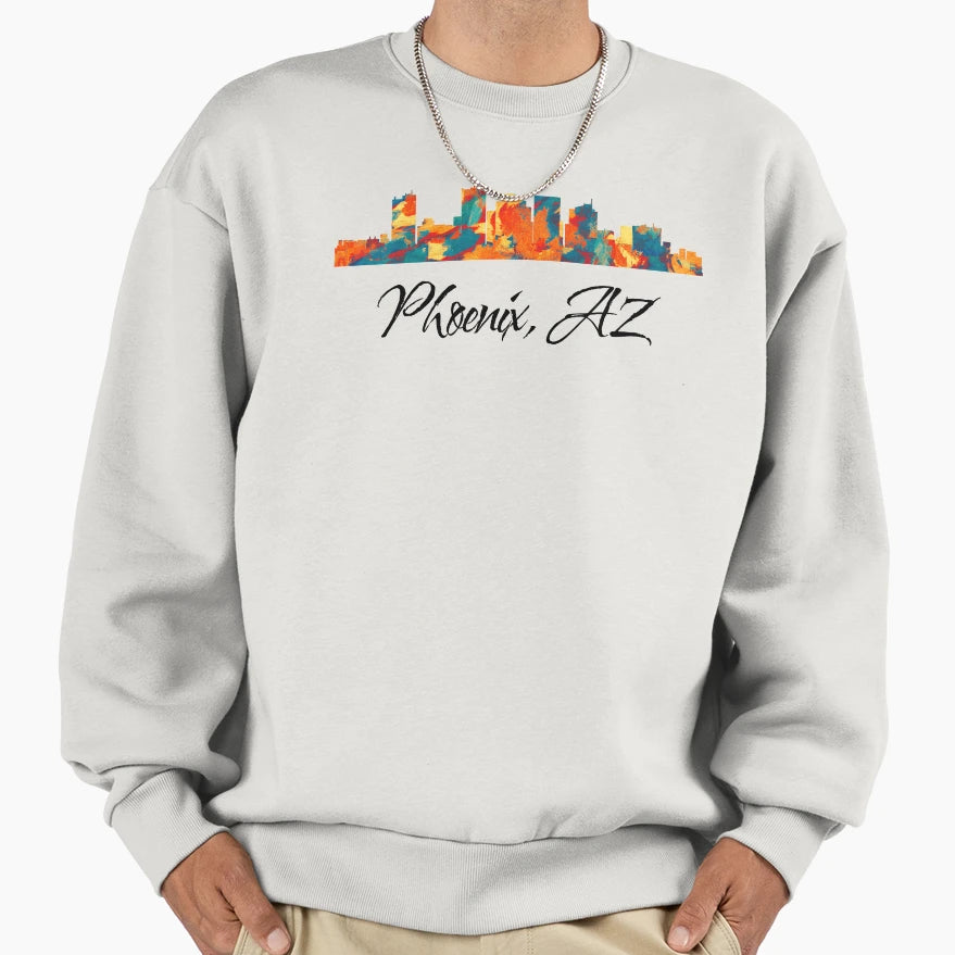 Phoenix Arizonia Skyline Sweatshirt - Unique Graphic Unisex - T-Shirt, Sweatshirt, Hoodie