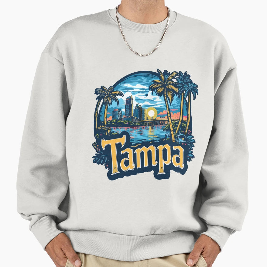 Tampa Florida Sweatshirt - Graphic Print for Adults - T-Shirt, Sweatshirt, Hoodie