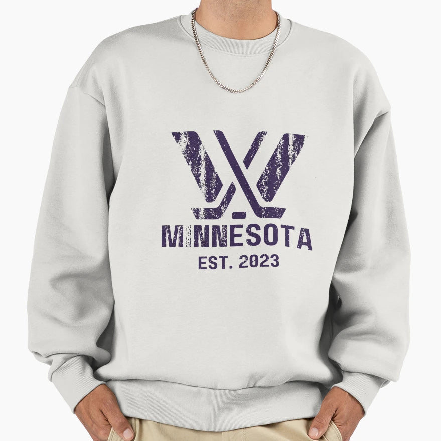 Pwhl Minnesota Frost Est 2023 Sweatshirt - Casual Everyday Wear Men Women - T-Shirt, Sweatshirt, Hoodie