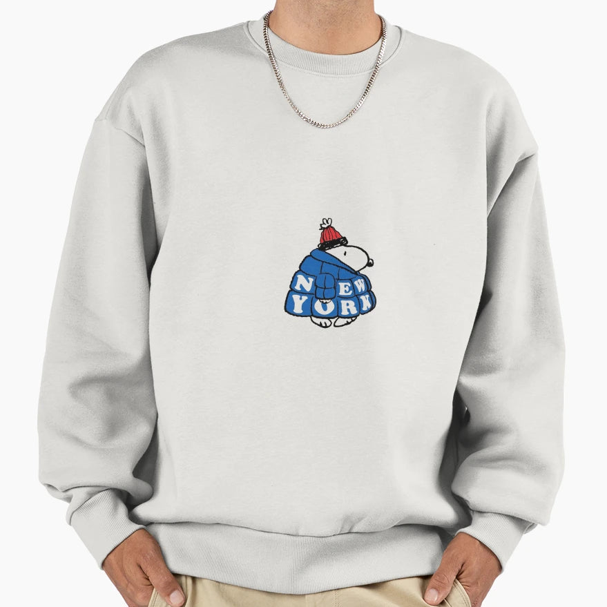 New York Snoopy Sweatshirt - Trendy Graphic for Adults - T-Shirt, Sweatshirt, Hoodie