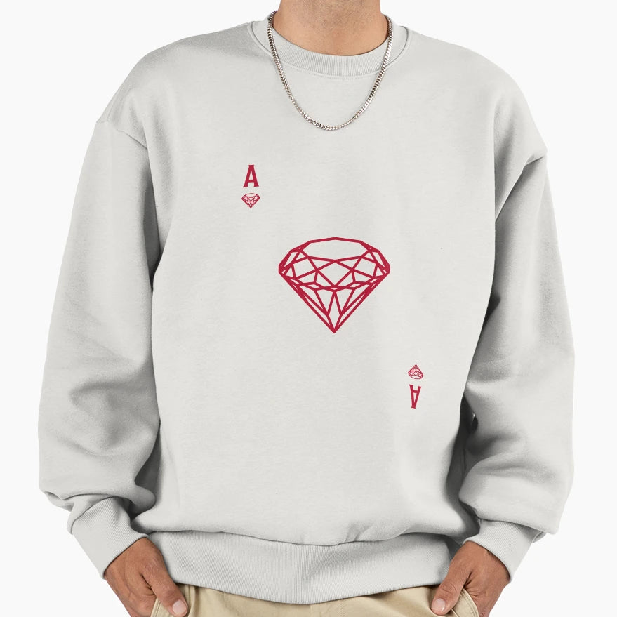 Ace Diamonds Sweatshirt - Fun Novelty Design for Adults - T-Shirt, Sweatshirt, Hoodie