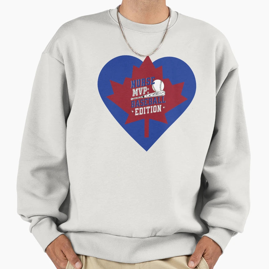 Nurse Mvp Baseball Sweatshirt - Fun Novelty Design Men Women - T-Shirt, Sweatshirt, Hoodie