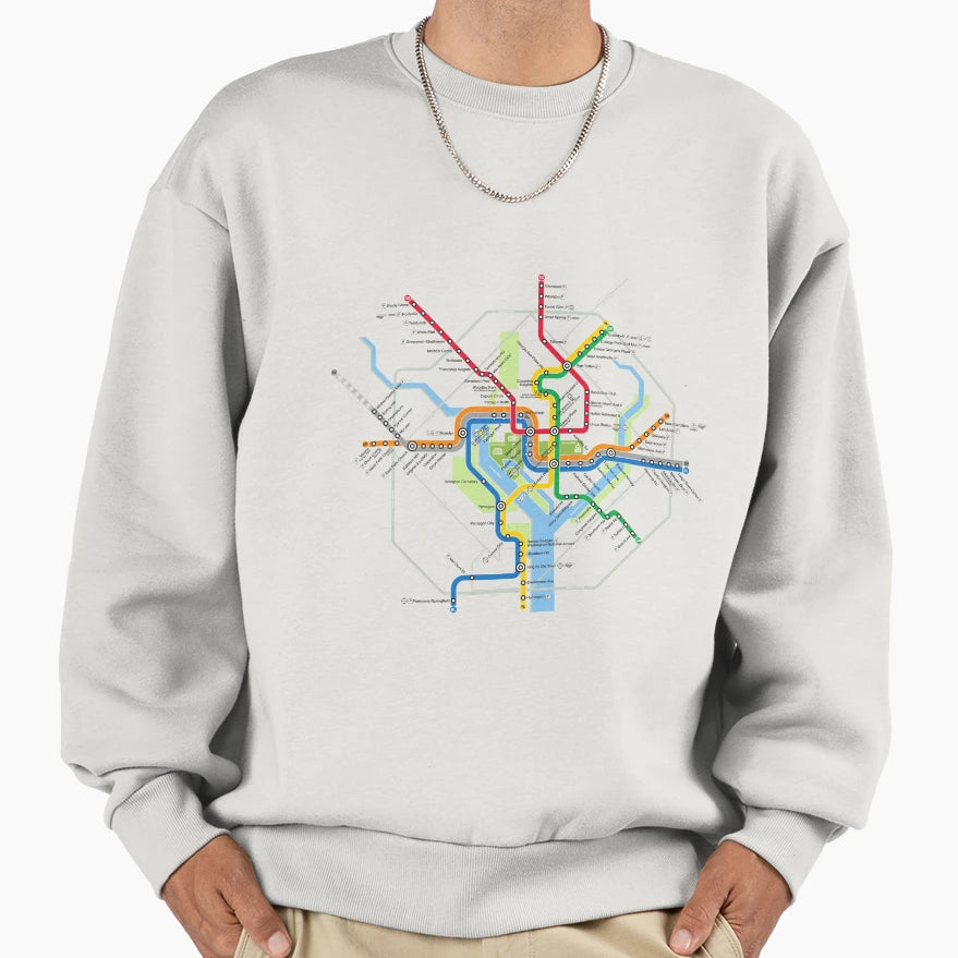Dc Metro Map To Carry You Sweatshirt - Fun Novelty Design Men Women - T-Shirt, Sweatshirt, Hoodie