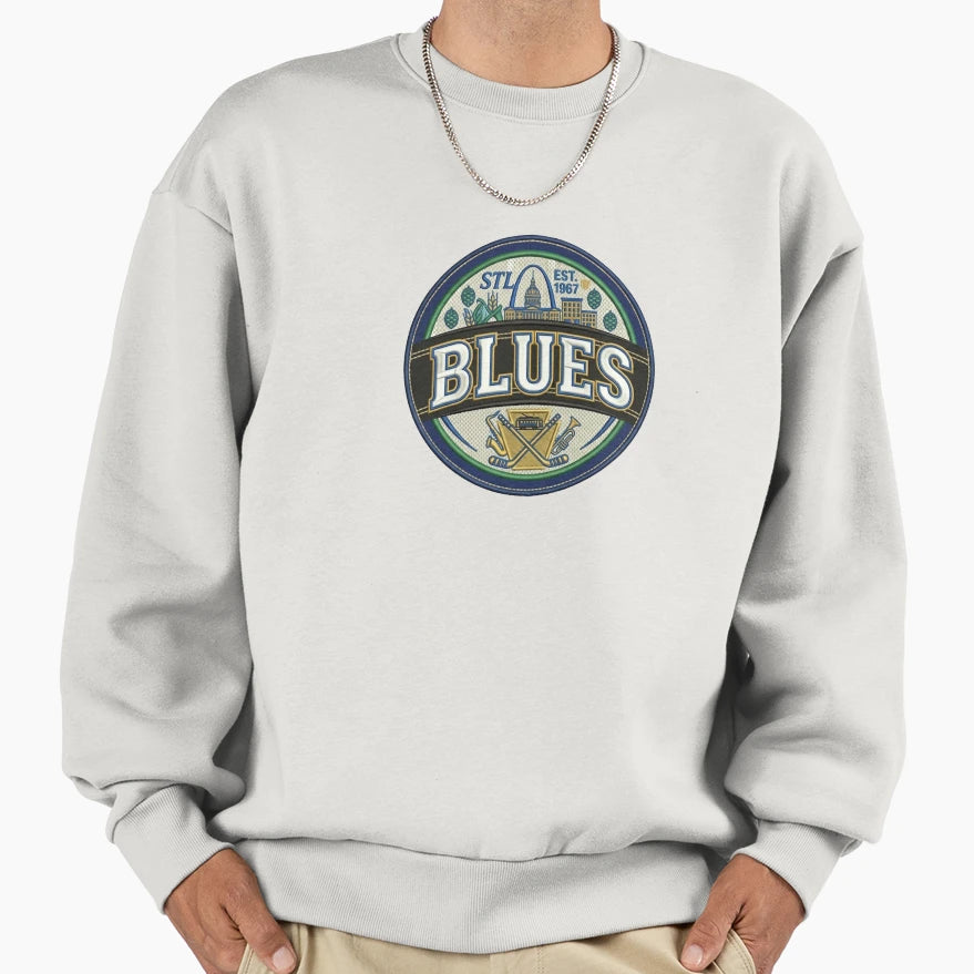 St Louis Blues Sweatshirt - Custom Art Print Men Women - T-Shirt, Sweatshirt, Hoodie
