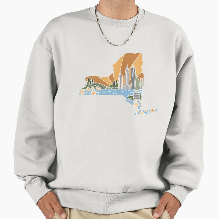 New York Illustrated Sweatshirt - Streetwear Style for Adults - T-Shirt, Sweatshirt, Hoodie