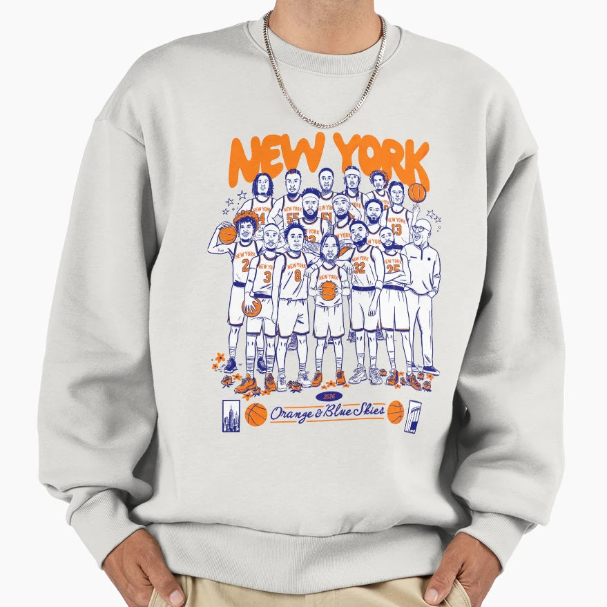 New York Basketball Sweatshirt - Custom Art Print for Adults - T-Shirt, Sweatshirt, Hoodie