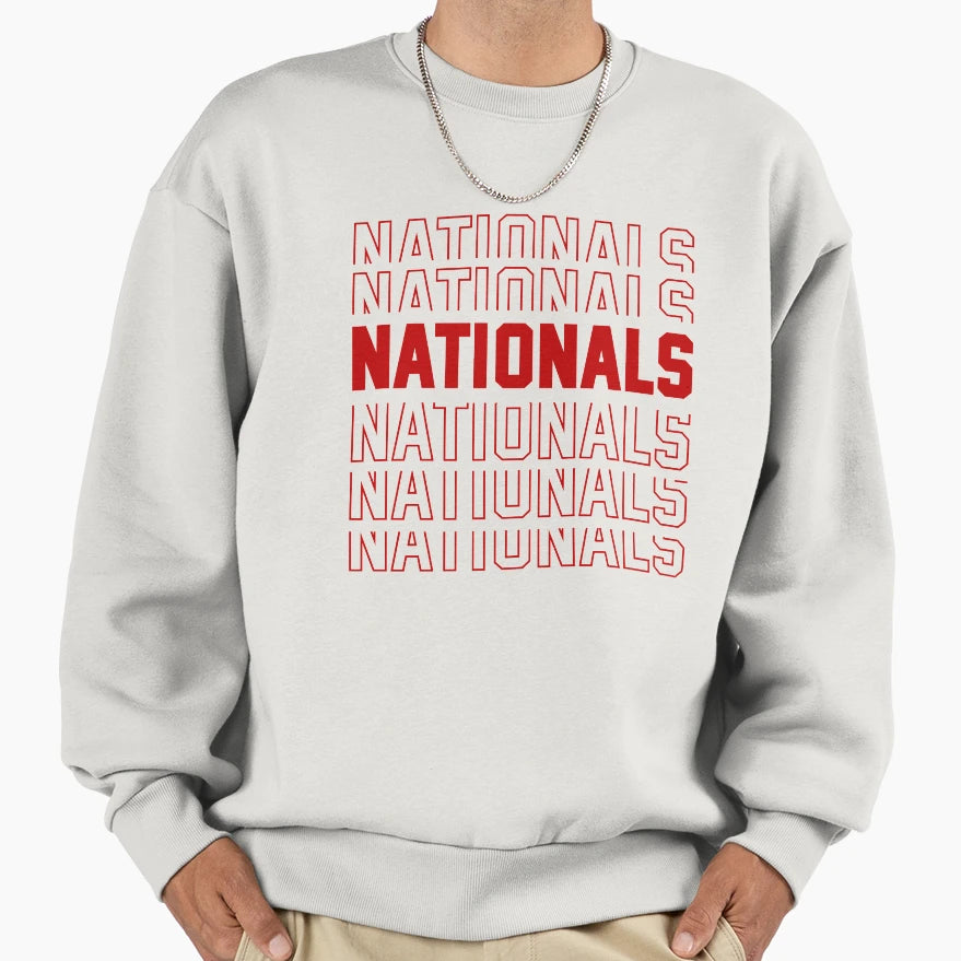 Nationals Repeat Red Sweatshirt - Custom Art Print Men Women - T-Shirt, Sweatshirt, Hoodie