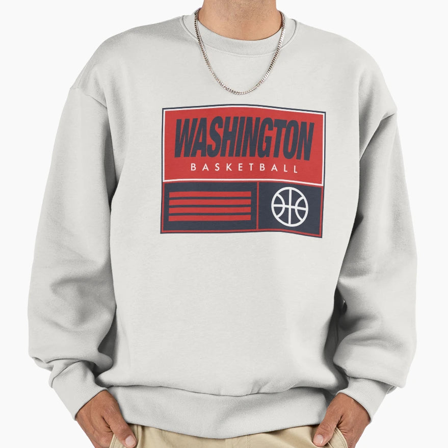 Washington Basketball Sweatshirt - Unique Graphic Men Women - T-Shirt, Sweatshirt, Hoodie