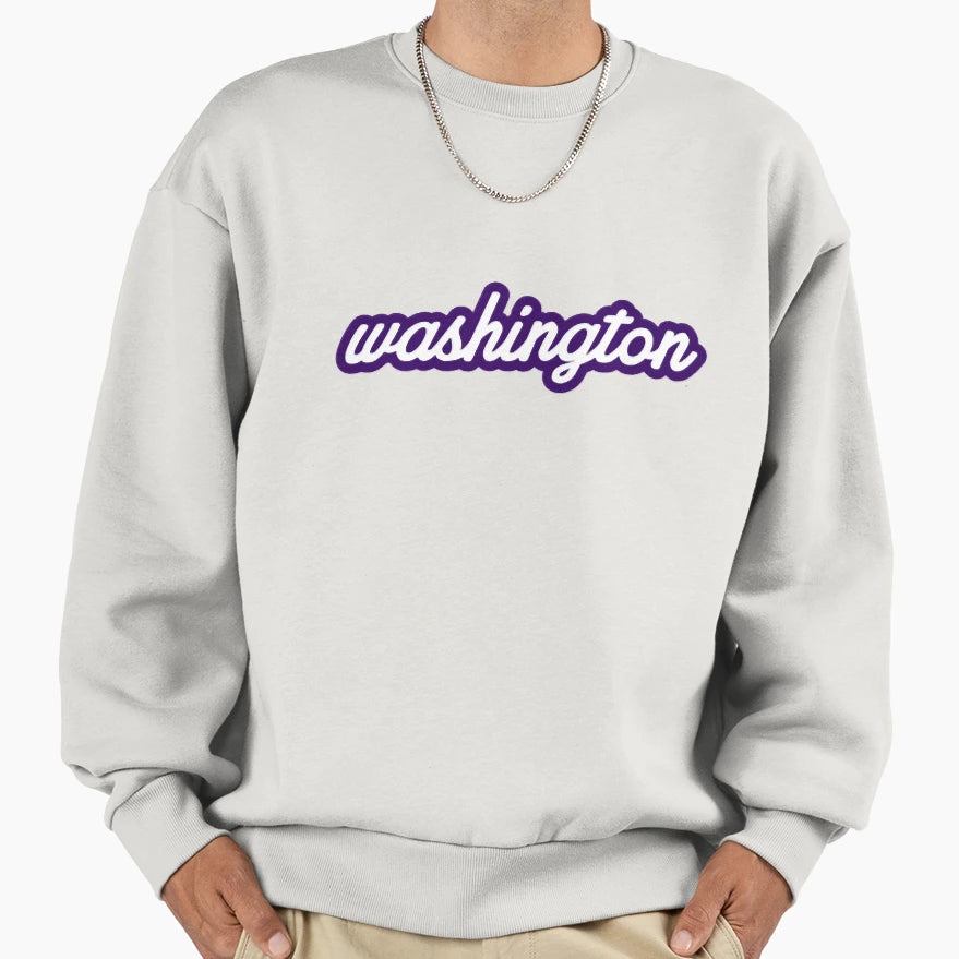 Washington Purple Sweatshirt - Graphic Print Men Women - T-Shirt, Sweatshirt, Hoodie