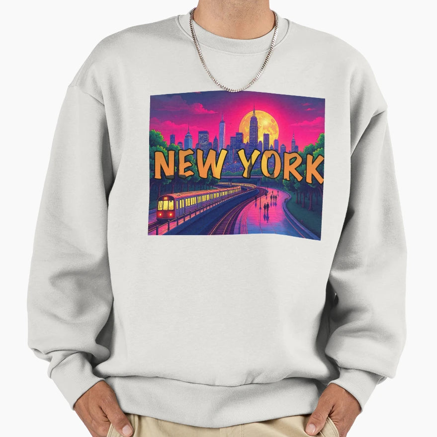 New York Sweatshirt - Minimalist Print Men Women - T-Shirt, Sweatshirt, Hoodie