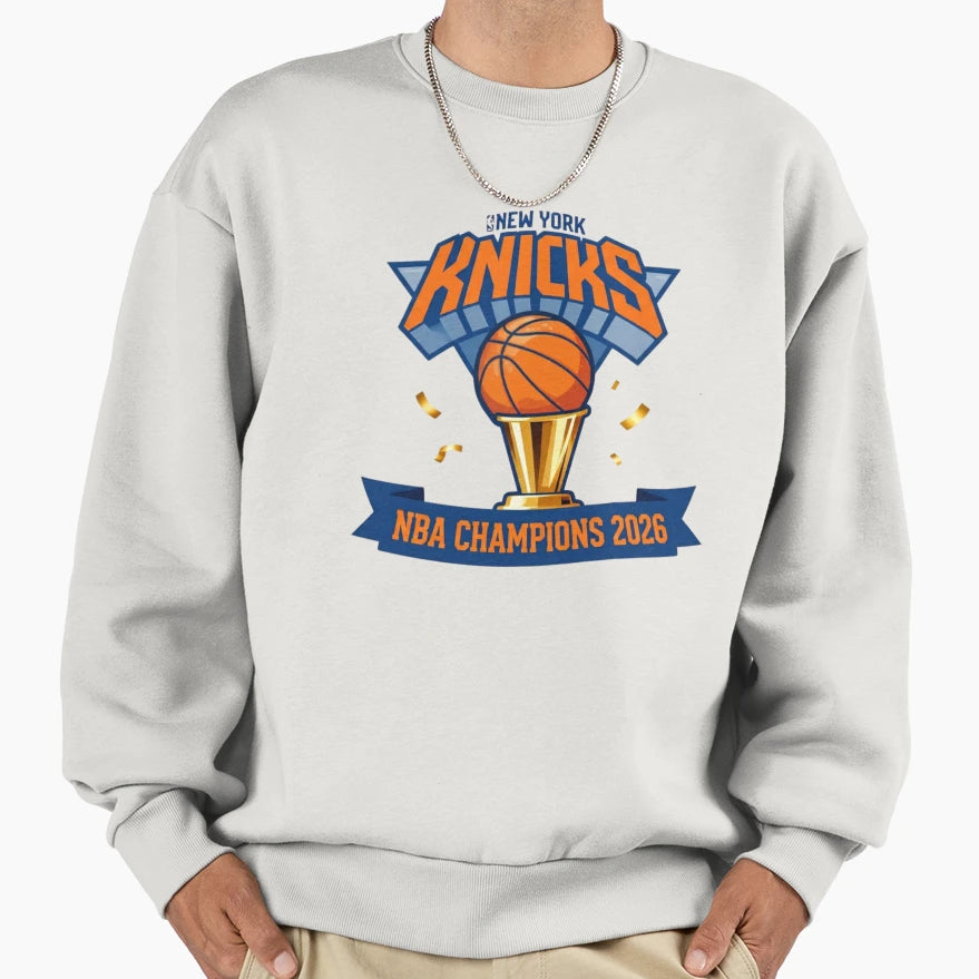 Knicks Nba Champions 2026 Sweatshirt - Fun Novelty Design Unisex - T-Shirt, Sweatshirt, Hoodie