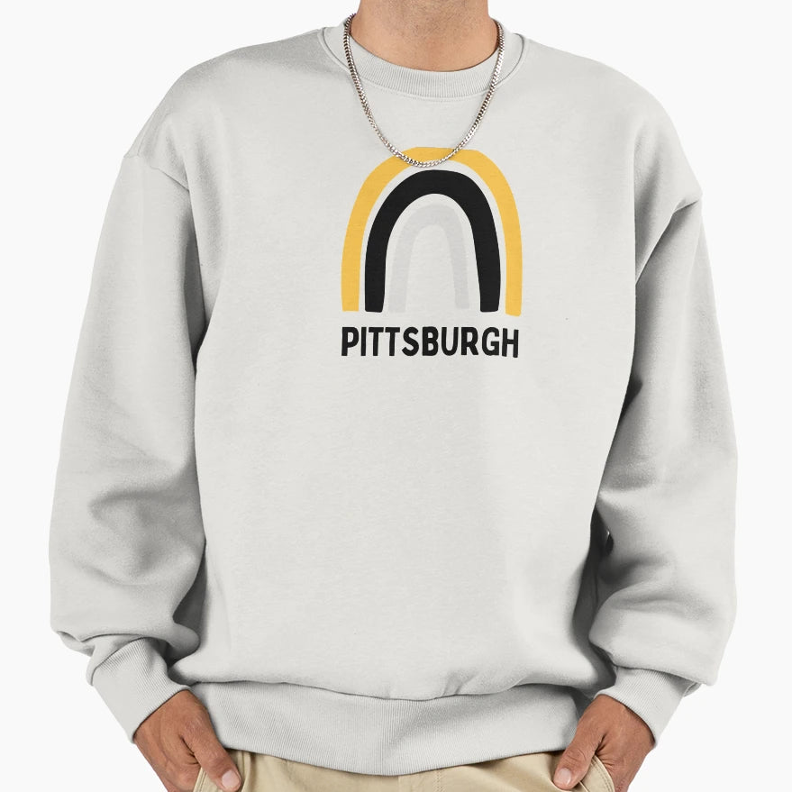 Pittsburgh Rainbow Sweatshirt - Custom Art Print Unisex - T-Shirt, Sweatshirt, Hoodie