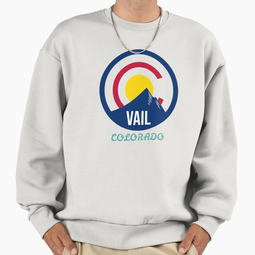 Vail Colorado Flag Sweatshirt - Aesthetic Graphic Unisex - T-Shirt, Sweatshirt, Hoodie
