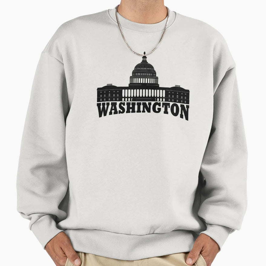 Washington Dc White House Capitol Sweatshirt - Graphic Print Men Women - T-Shirt, Sweatshirt, Hoodie