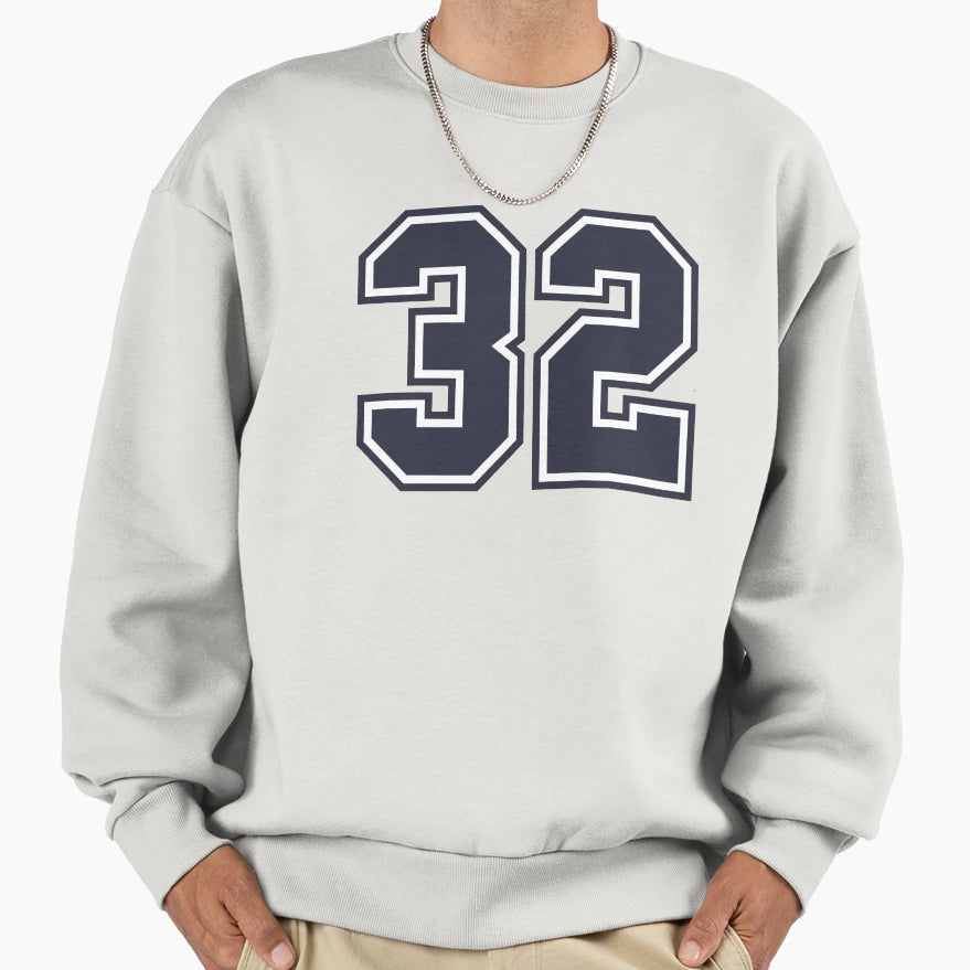 32 Sports Number Thirty Two Sweatshirt - Graphic Print Men Women - T-Shirt, Sweatshirt, Hoodie
