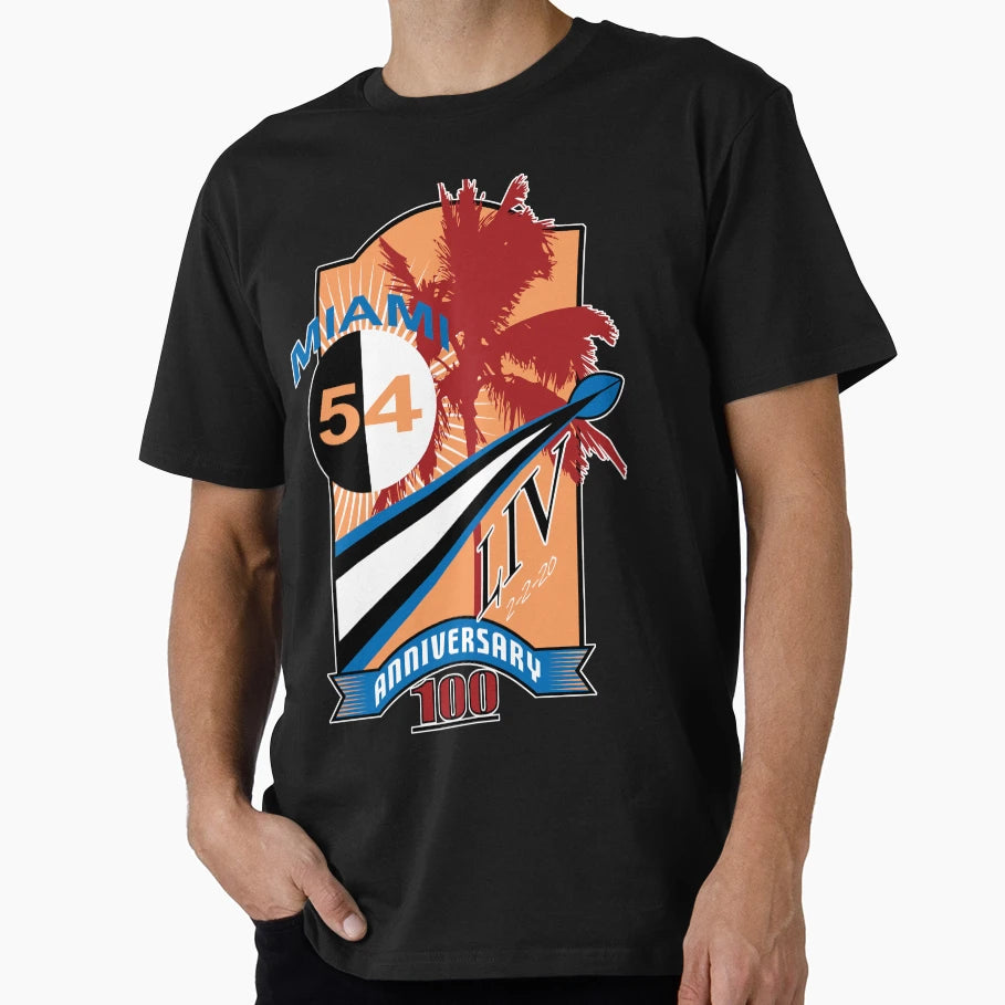 Superbowl 54 Xiv Miami 100 Year T-Shirt - Graphic Print for Adults - T-Shirt, Sweatshirt, Hoodie