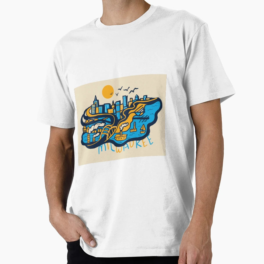 Milwaukee City Flow T-Shirt - Graphic Print for Adults - T-Shirt, Sweatshirt, Hoodie