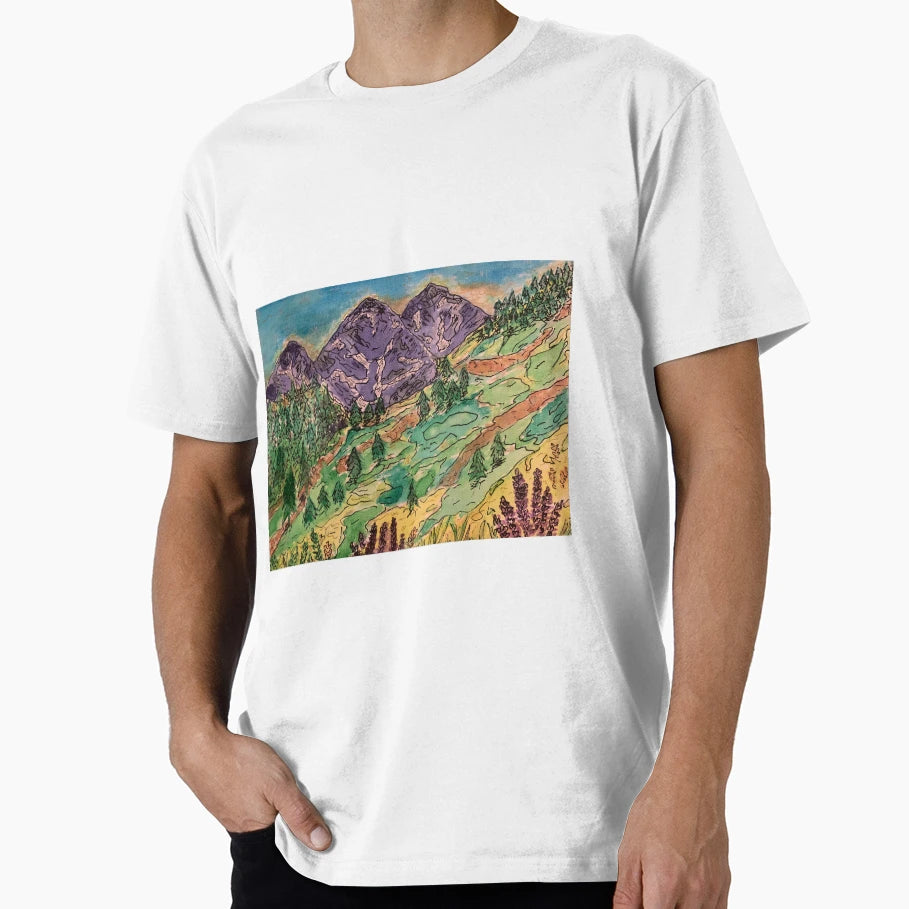 Mountain View T-Shirt - Custom Art Print for Adults - T-Shirt, Sweatshirt, Hoodie