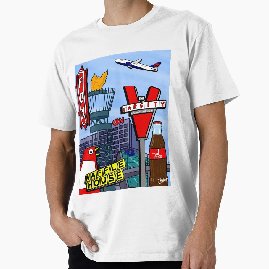 Atlanta Collage T-Shirt - Fun Novelty Design for Adults - T-Shirt, Sweatshirt, Hoodie
