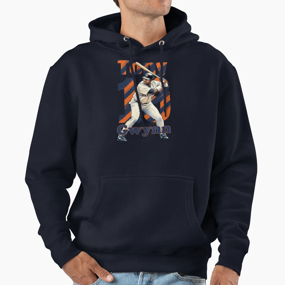 Tony Gwynn 19 San Diego Baseball Legend Hoodie - Graphic Print Men Women - T-Shirt, Sweatshirt, Hoodie