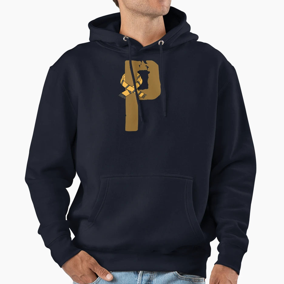 P Letter Magic School Team Badger Hoodie - Unique Graphic Unisex - T-Shirt, Sweatshirt, Hoodie