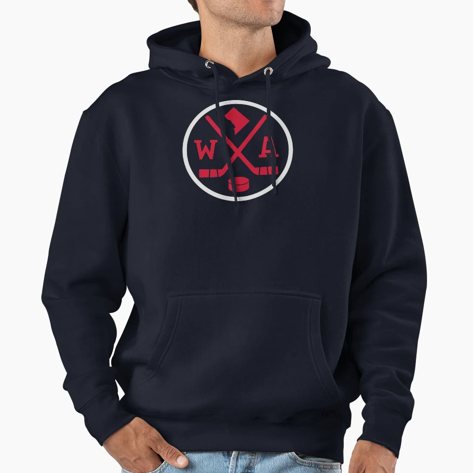Washington Hockey Emblem Dc Hoodie - Graphic Print for Adults - T-Shirt, Sweatshirt, Hoodie