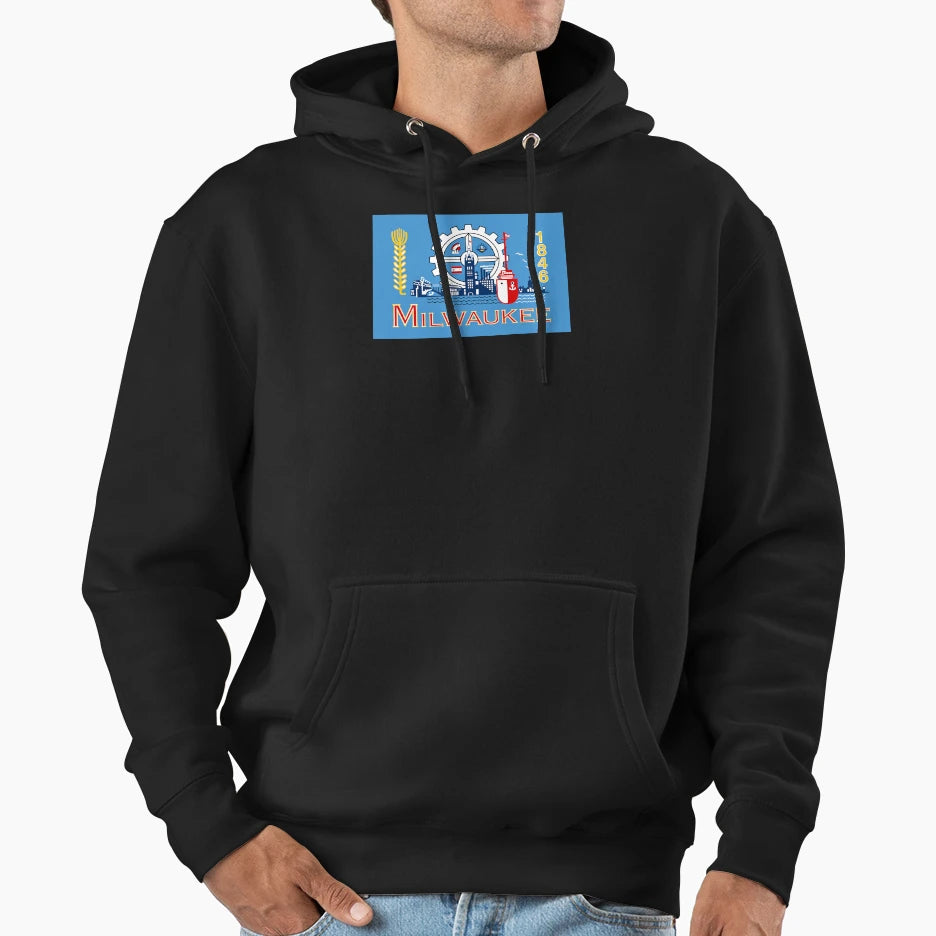 Flag Milwaukee Hoodie - Graphic Print Unisex - T-Shirt, Sweatshirt, Hoodie