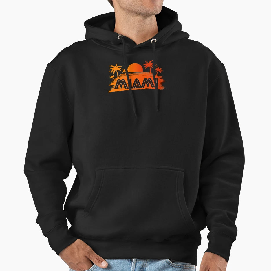 Miami Hoodie - Aesthetic Graphic Men Women - T-Shirt, Sweatshirt, Hoodie