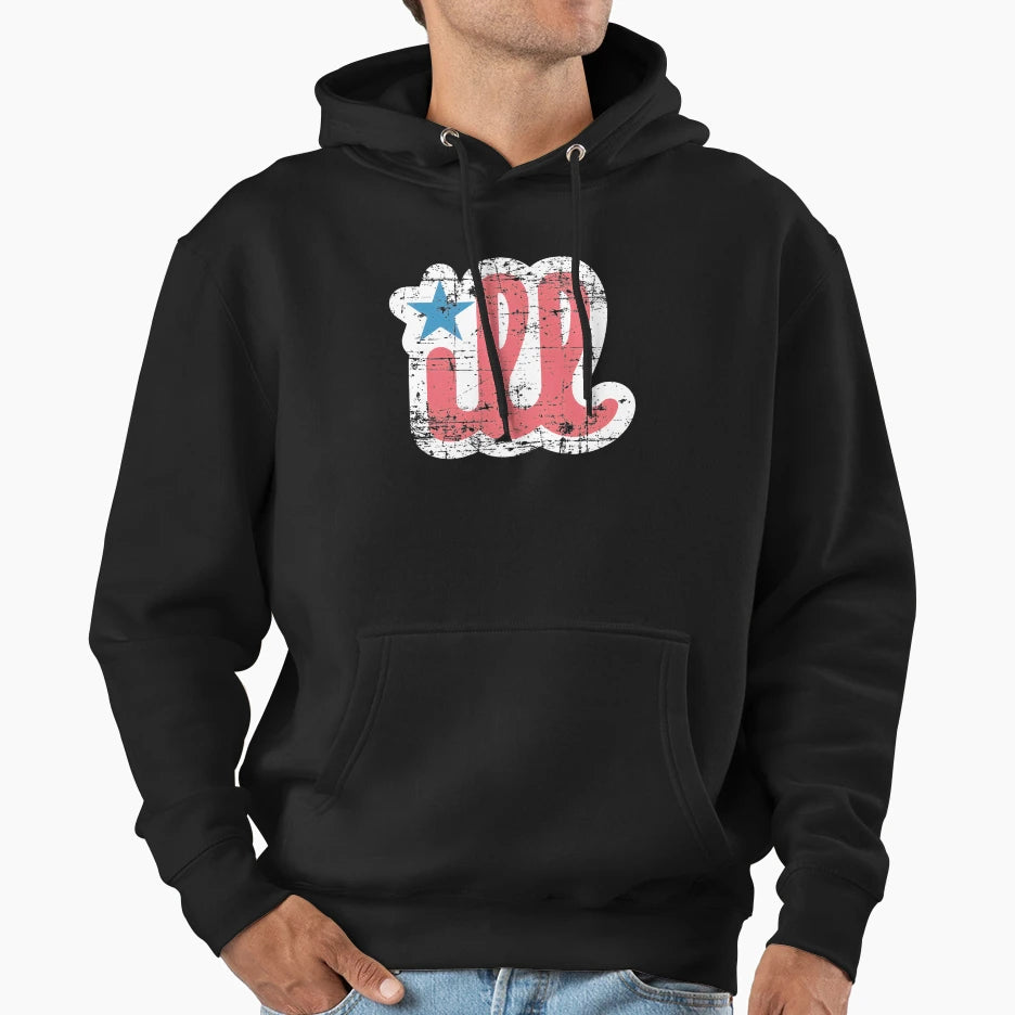 Ill Vibes Star Distressed Hoodie - Unique Graphic Unisex - T-Shirt, Sweatshirt, Hoodie