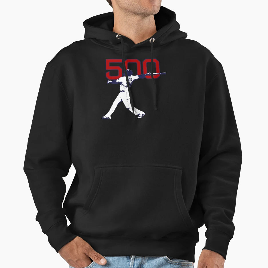 500 David Ortiz Hoodie - Aesthetic Graphic for Adults - T-Shirt, Sweatshirt, Hoodie
