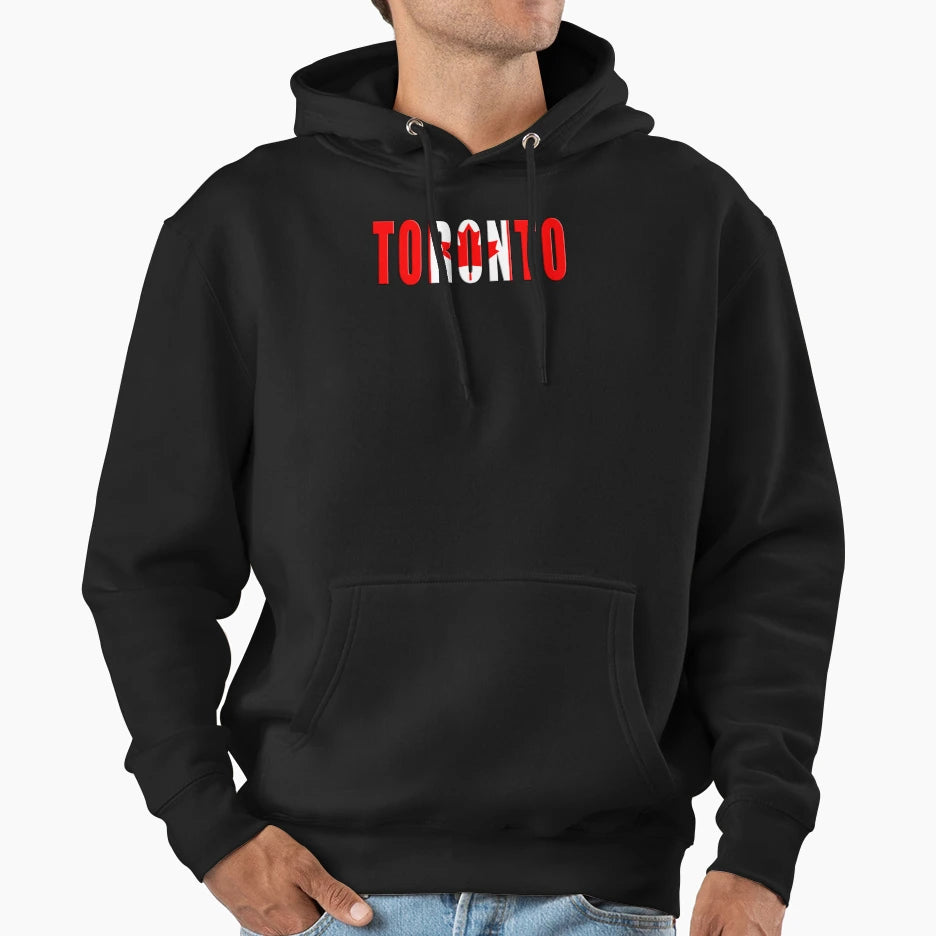 Toronto Canadian Flag Hoodie - Casual Everyday Wear Unisex - T-Shirt, Sweatshirt, Hoodie