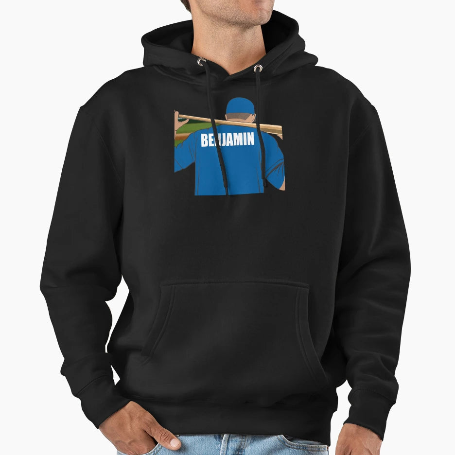 Benjamin Baseball Hoodie - Fun Novelty Design Men Women - T-Shirt, Sweatshirt, Hoodie