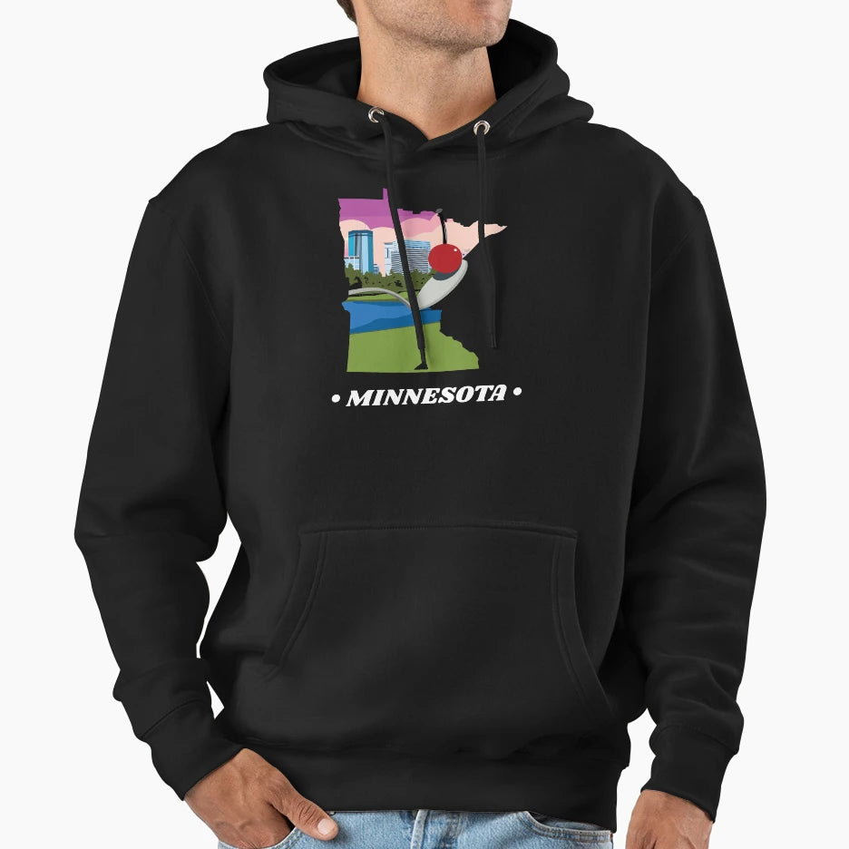 State Minnesota Hoodie - Minimalist Print Unisex - T-Shirt, Sweatshirt, Hoodie