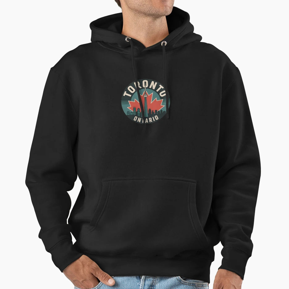 Toronto Ontario Cityscape Hoodie - Aesthetic Graphic for Adults - T-Shirt, Sweatshirt, Hoodie