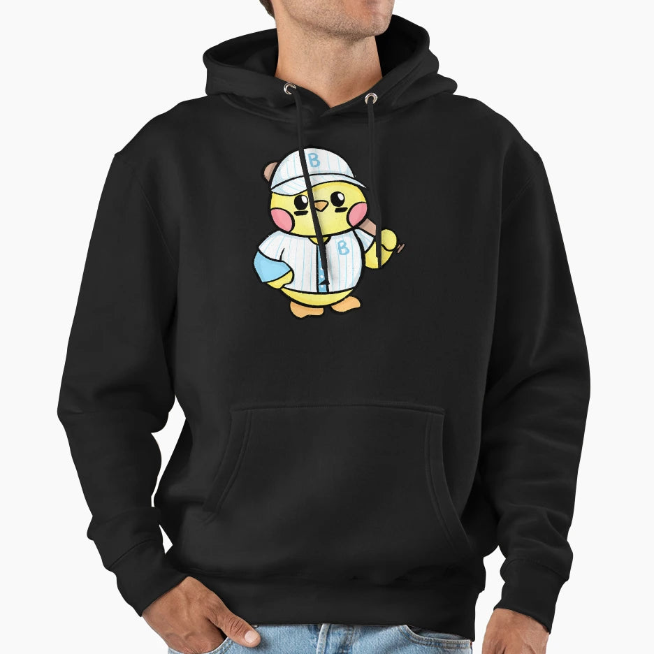 Duck Dressed As Baseball Player Hoodie - Fun Novelty Design Unisex - T-Shirt, Sweatshirt, Hoodie